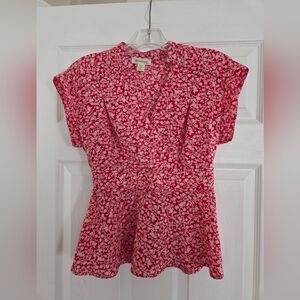 Montce Women's Red Floral Top Small